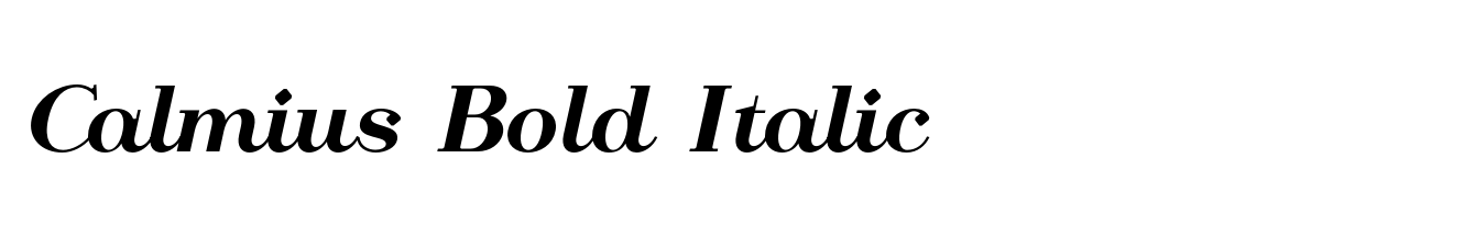 Calmius Bold Italic